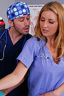 Dr. Deen checks out the wonderful boobs of Nurse Scott and Nurse Starr