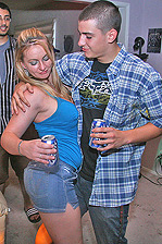Sexy Aline gets it on with one of the frat dudes