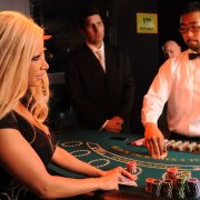 Gina Lynn gets lucky at the blackjack table